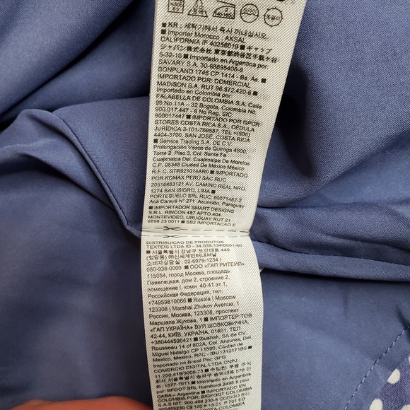 Gap Blue White Dot Midi Skirt - Picture 8 of 9